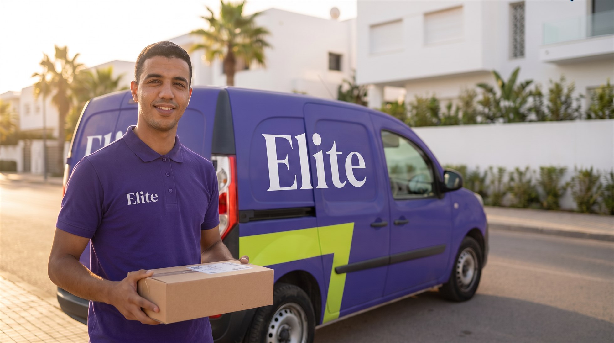 موزّع Elite أمام شاحنته بالدار البيضاء
